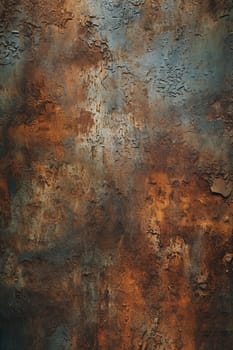 Dirt and rusty metal gate, wall texture background, aged wall