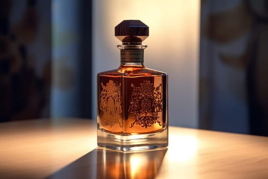 A 3d photo of a perfume with soft aroma and fragrance, fashion beauty product
