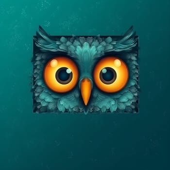 A cute and adorable owl with big eyes, chibi style, cartoon style, vektor style illustration