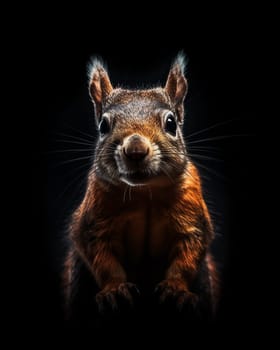 Cute, adorable small and sweet squirrel photo, neutral background,