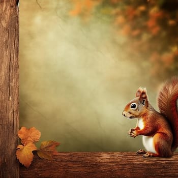 Cute, adorable small and sweet squirrel photo, neutral background,