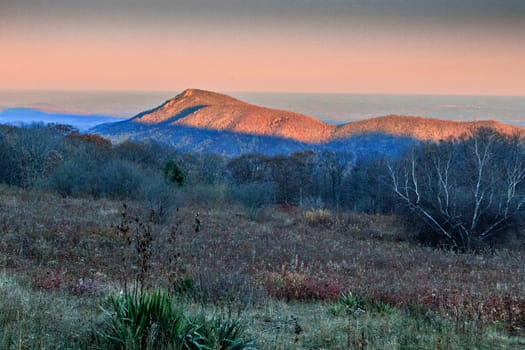 View of Old Rag Mountain in Autumn, Shenandoah National Park, Virginia