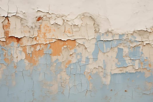 An old wall with four layers of peeling paint. Grunge style. High quality photo