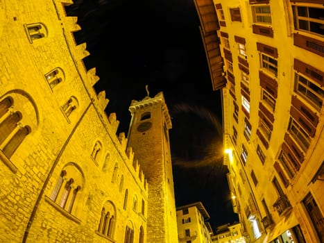 trento dome night view at christmas time