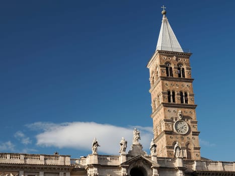 santa maria maggiore church basilica rome italy view on sunny day blue sky