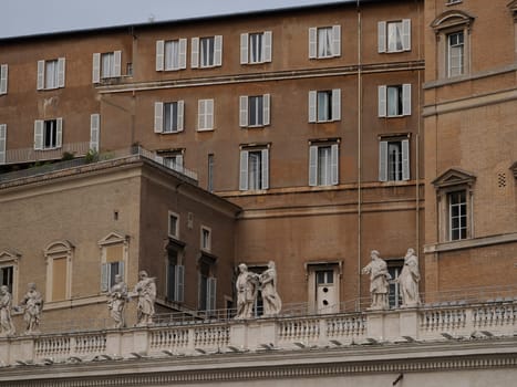 pope frnancis apartment saint peter cathedral vatican city rome exterior view detail