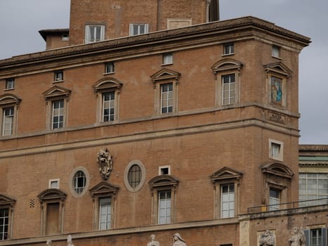 pope frnancis apartment saint peter cathedral vatican city rome exterior view detail