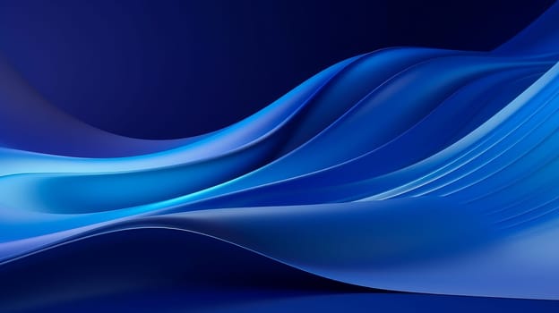 Beautiful luxury 3D modern abstract neon blue background composed of waves with light digital effect