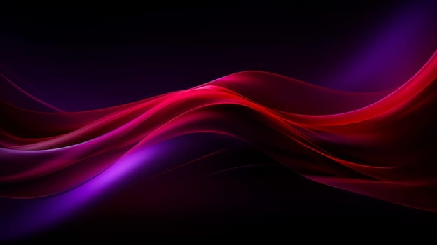 Beautiful luxury 3D modern abstract neon red purple background composed of waves with light digital effect in futuristic style