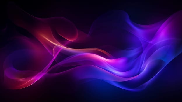 Beautiful luxury 3D modern abstract neon red purple pink background composed of waves with light digital effect in futuristic style