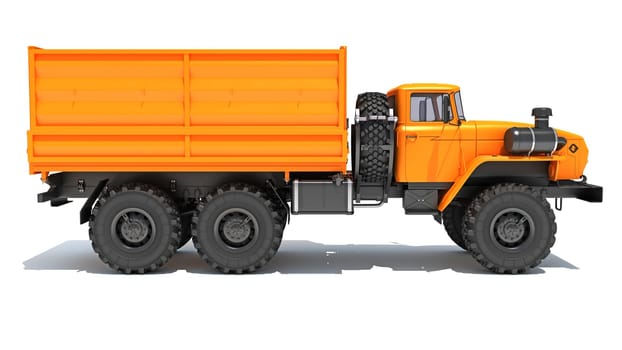 Off Road Truck 6x6 Vehicle 3D Rendering