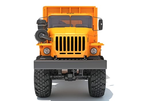 Off Road Truck 6x6 Vehicle 3D Rendering