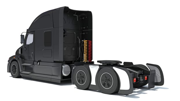 Semi Truck 3D rendering