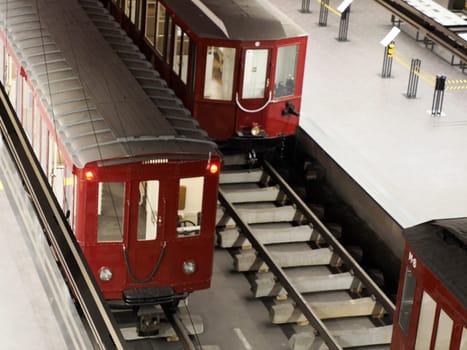 Old Madrid spain metro wagon detail