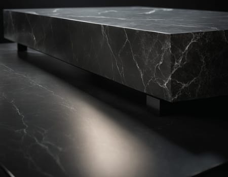 Professional interior design with expensive black marble and granite. Excellent background for presentation and product. High quality illustration