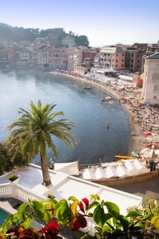 Photographic documentation of a summer day at Baia Del Silenzio Liguria Italy 