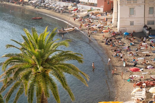 Photographic documentation of a summer day at Baia Del Silenzio Liguria Italy 