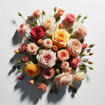 Huge bouquet of flowers. High quality illustration