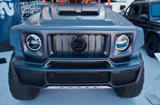 Monaco, Monte Carlo, 28 September 2022 - Brabus tunning of Mercedes Benz on an exhibition of exclusive cars during the yacht show, the famous motorboat exhibition in the principality. High quality photo