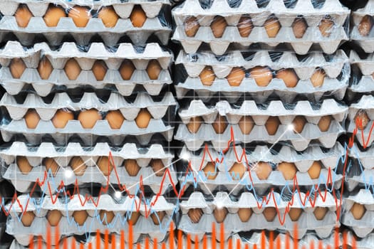 Egg, concept inflation and price increase for food. The food crisis