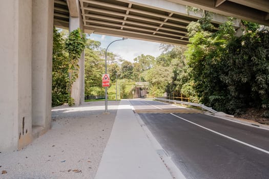 Underpass Bridge Road Slow Warning