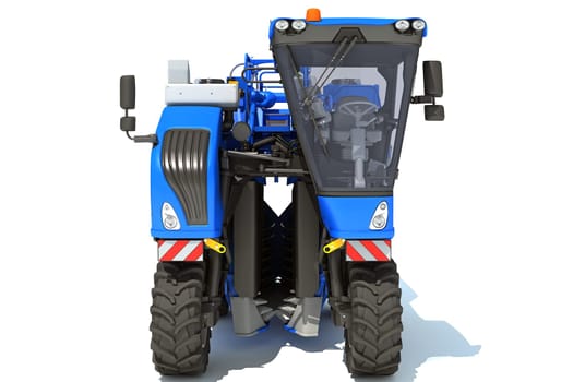 Grape Harvester 3D rendering model on white background