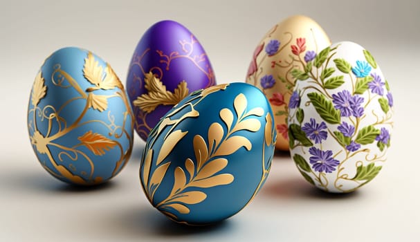 beautiful easter egg background. Generative AI,