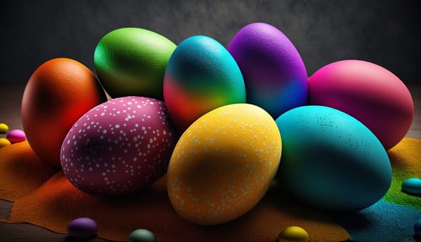 beautiful easter egg background. Generative AI,