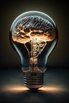 brains in a light bulb. Generative AI,
