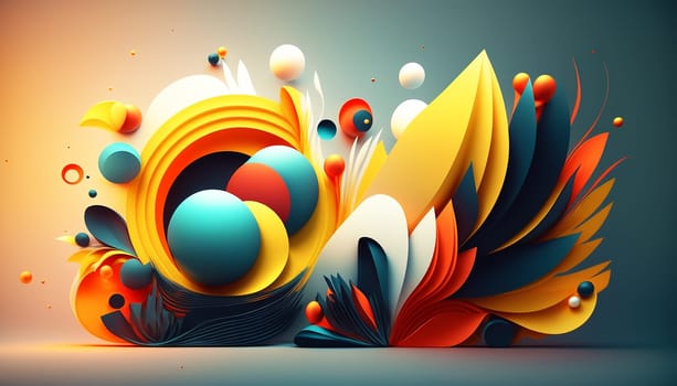 splash of colorful paints happiness abstraction. Generative AI,