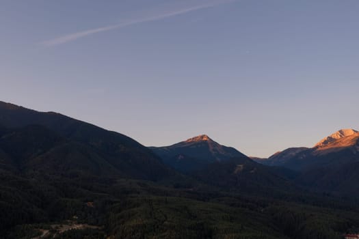 Bulgarian sunrise landscape in Pirin mountains.