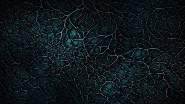 Dark Neural Pattern. Abstract background and texture in dark cyan and indigo colours