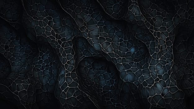 Dark Neural Pattern. Abstract background and texture in dark cyan and indigo colours