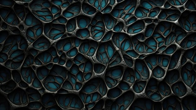 Dark Neural Pattern. Abstract background and texture in dark cyan and indigo colours