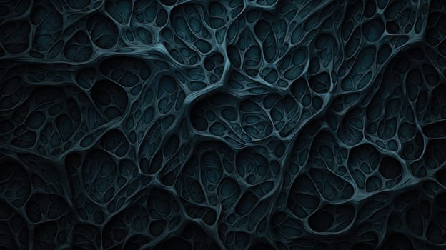 Dark Neural Pattern. Abstract background and texture in dark cyan and indigo colours