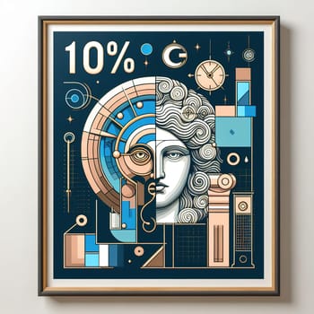 Poster sale modern. Minimalism. Generative AI. High quality