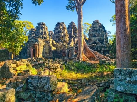 Banteay Kdei temple at Angkor Thom by day, Siem Reap, Cambodia