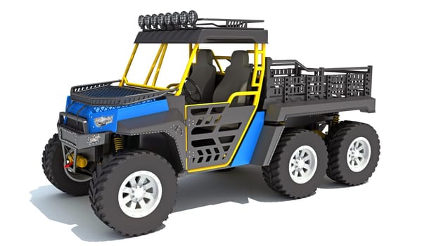 UTV Utility Terrain Vehicle 3D rendering model