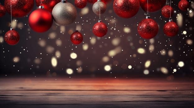 Merry Christmas and Happy New Year, Holidays greeting card background. Selective focus. holidays Generative AI,