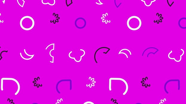 Seamless pattern abstract background. Hand drawn shapes. Pink background. High quality photo