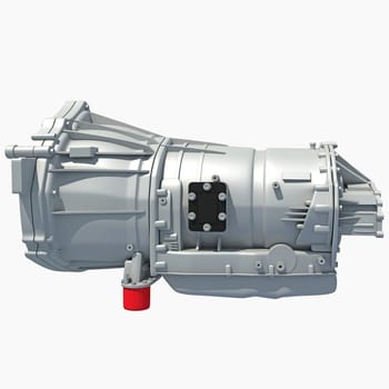 Car Transmission 3D rendering model Trans on white background