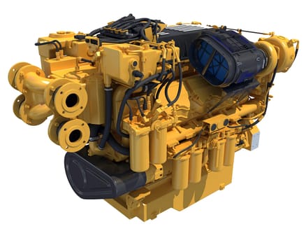 Marine Propulsion Engine for Ships, Yachts and Boats 3D rendering model