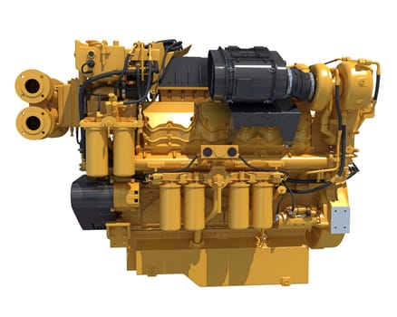 Marine Propulsion Engine for Ships, Yachts and Boats 3D rendering model