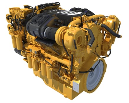 Marine Propulsion Engine for Ships, Yachts and Boats 3D rendering model