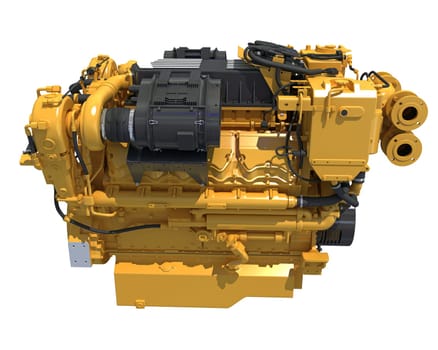 Marine Propulsion Engine for Ships, Yachts and Boats 3D rendering model