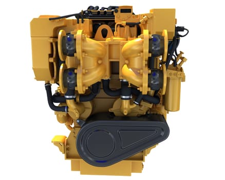 Marine Propulsion Engine for Ships, Yachts and Boats 3D rendering model