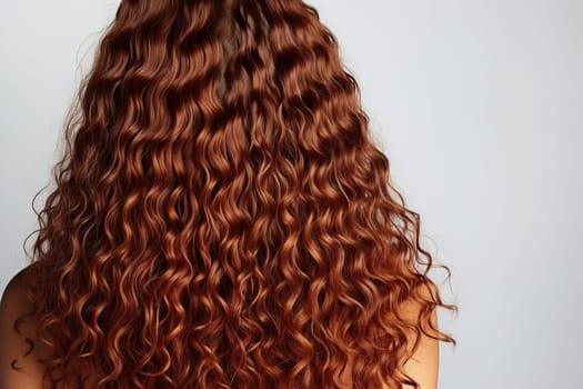 Curly curls of a blonde and a brunette on a white background. Hair coloring. Hairdressing treatments.