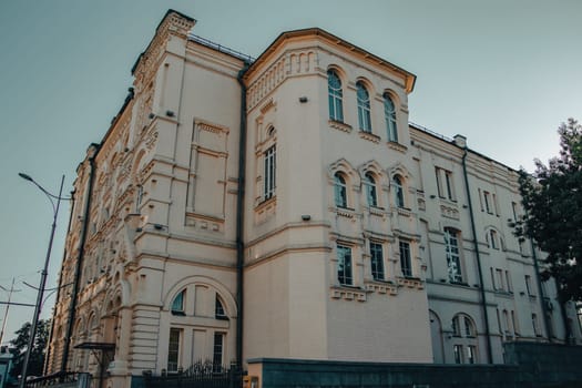 The Historical Museum architecture building in Kharkiv. Cityscape photo in Ukraine. High quality picture for wallpaper, travel blog.