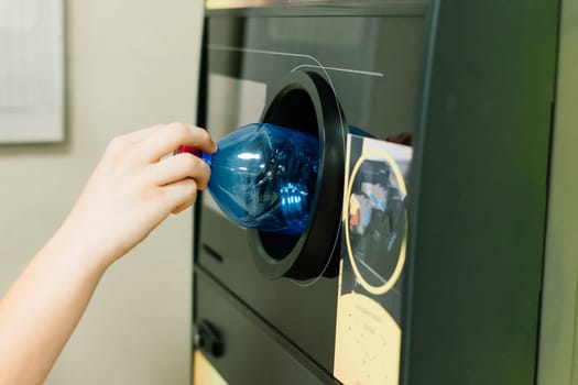 Bottle deposit: recyclable bottle in a store Europe