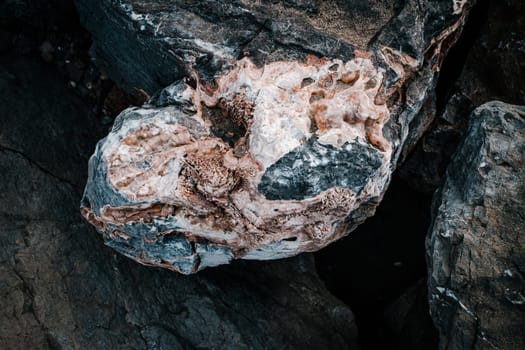 Light gray rock texture concept photo. Mountain rough surface. Close up stone background for design. Texture in nature for wallpaper. High quality picture for wallpaper, travel blog